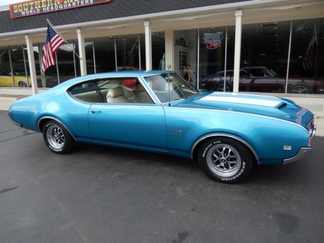 1969 Oldsmobile 442 Tahitian turquoise match#s 400 factory A/C Collector Quality 1969 Oldsmobile 442