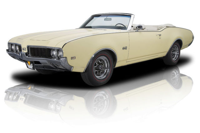 1969 Oldsmobile Cutlass 442 55,736 Miles Saffron Yellow Convertible 400 V8 3 Spe 1969 Oldsmobile Cutlass 442