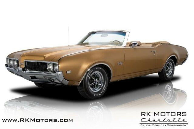 1969 Oldsmobile Cutlass 442 Aztec Gold Convertible 400 V8 3 Speed Automatic 1969 Oldsmobile Cutlass 442