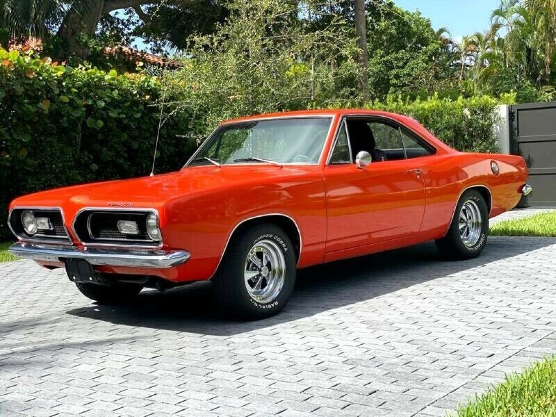 1969 Plymouth Barracuda base 30,125 Miles Orange American Muscle Car 318ci v8 Au 1969 Plymouth Barracuda