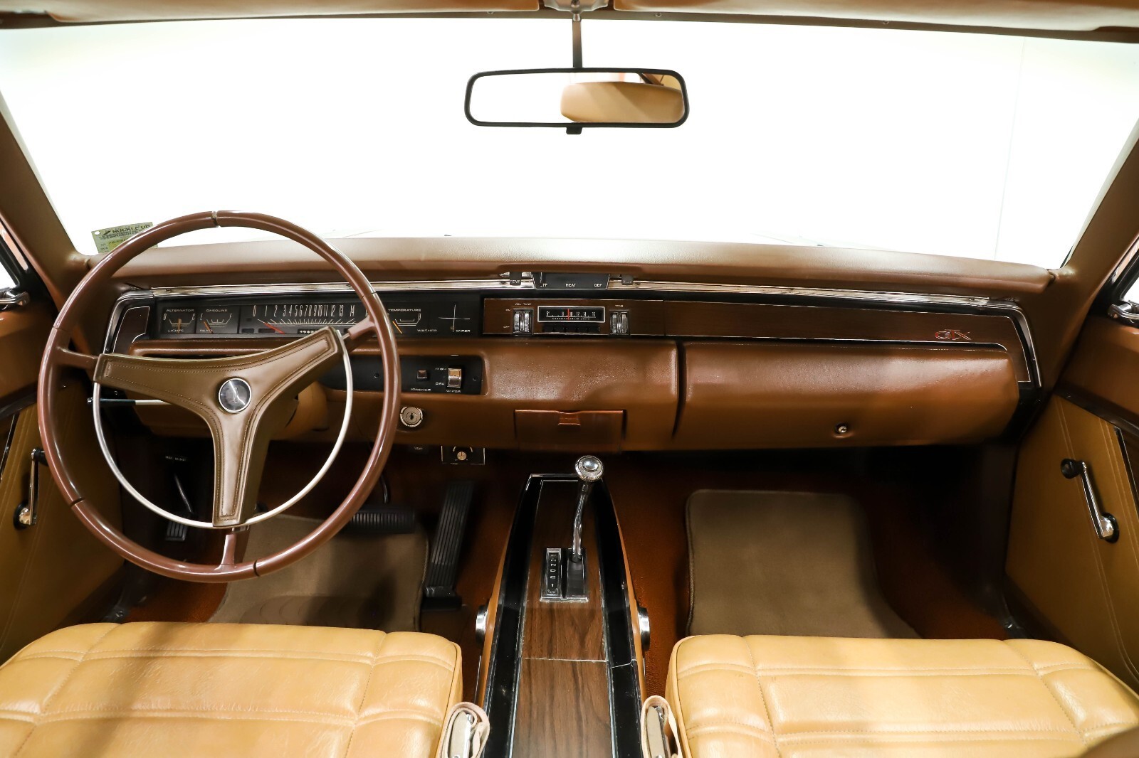 1969 Plymouth GTX 2 DR. Hdtp, tan vinyl top. Factory  magnum  wheels. - photo 13