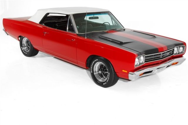 1969 Plymouth Road Runner 426 Hemi, Convertible, Red/Black Bucket Interior, - photo 2