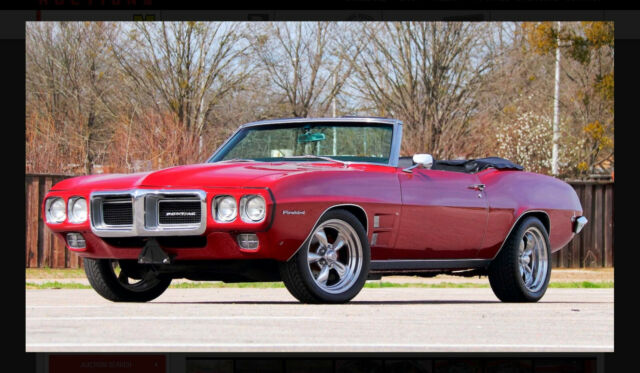 1969 PONTIAC FIREBIRD 350 CONVERTIBLE - Rare Matador Red 1969 Pontiac Firebird Convertible