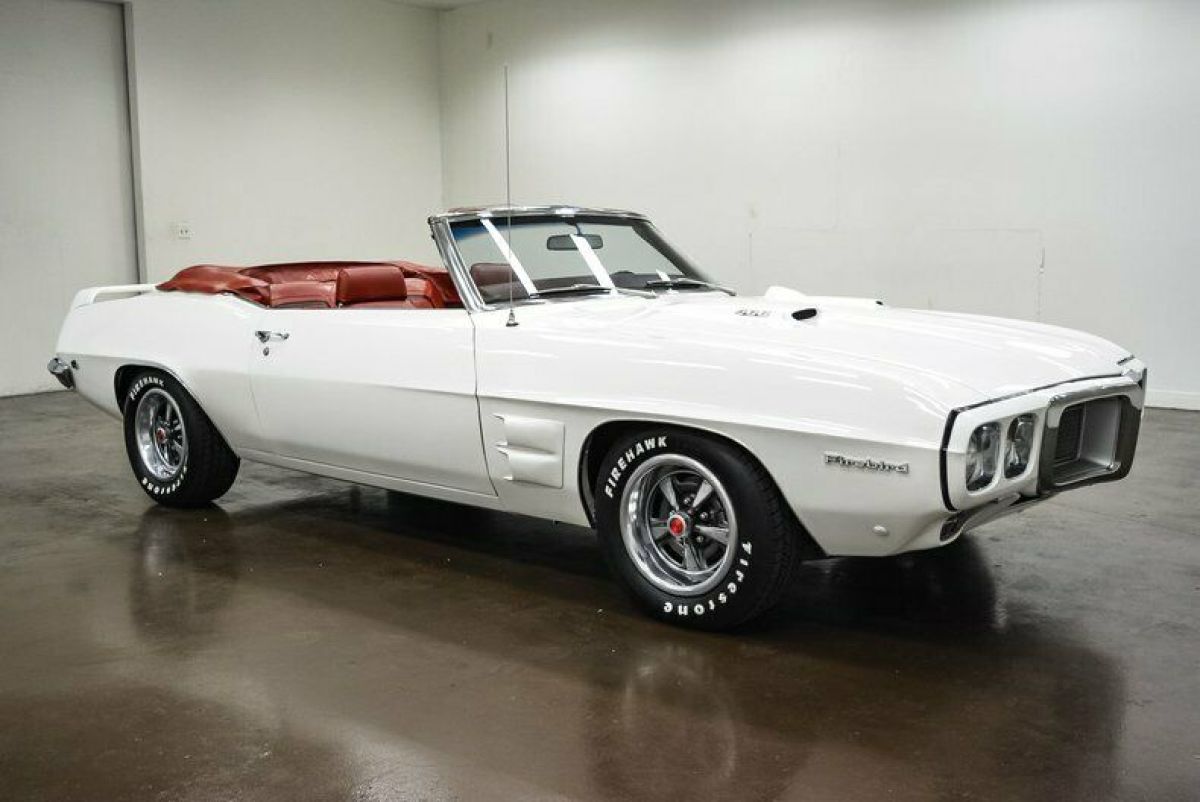 1969 Pontiac Firebird 71070 Miles White Convertible Pontiac 400 V8 Turbo 350 Au 1969 Pontiac Firebird