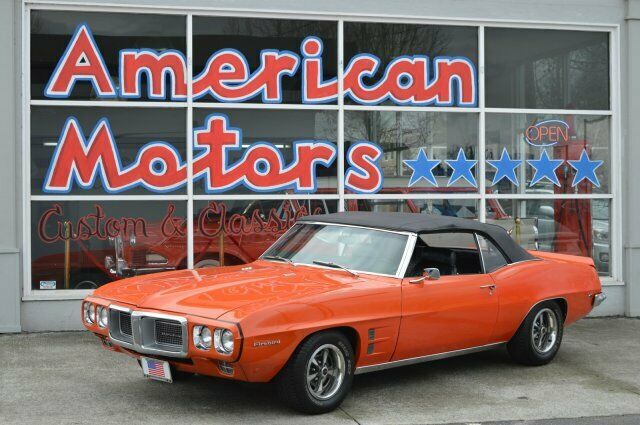 1969 Pontiac Firebird Convertible 4 Speed Power Seat, Power Top, Disc Br Orange 1969 Pontiac Firebird Convertible 4 Speed Power Seat, Power Top, Disc Br