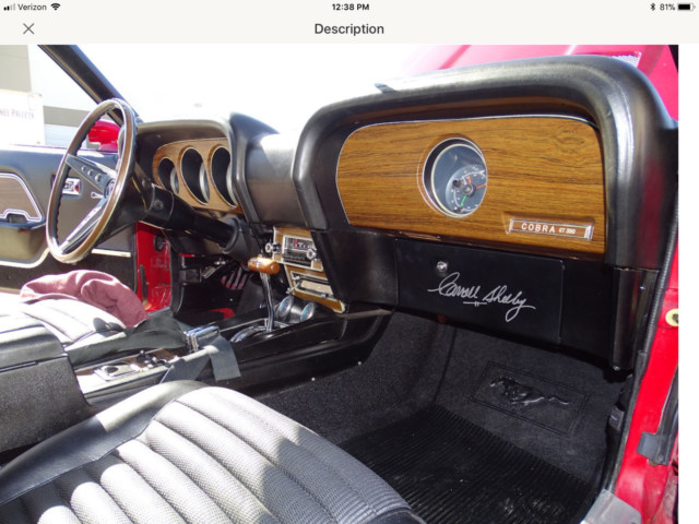 1969 Shelby GT350 Factory Candy Apple Red / gold stripes - photo 13