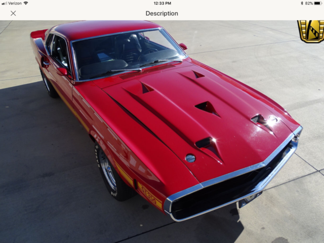 1969 Shelby GT350 Factory Candy Apple Red / gold stripes - photo 5