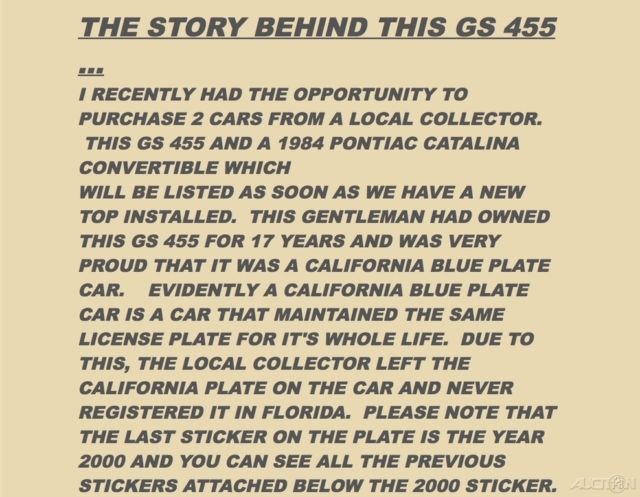 1970 Buick Other GS 455 Stage 1 / Numbers Matching - photo 7