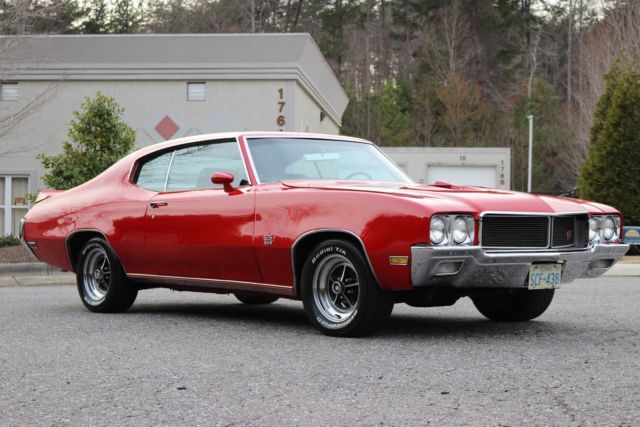 1970 BUICK GS 455 2 DR RED/BLK AUTO,A/C,ALL PWR,455 V8 LOOKS/RUNS GREAT. 1970 Buick GS455 GS 455