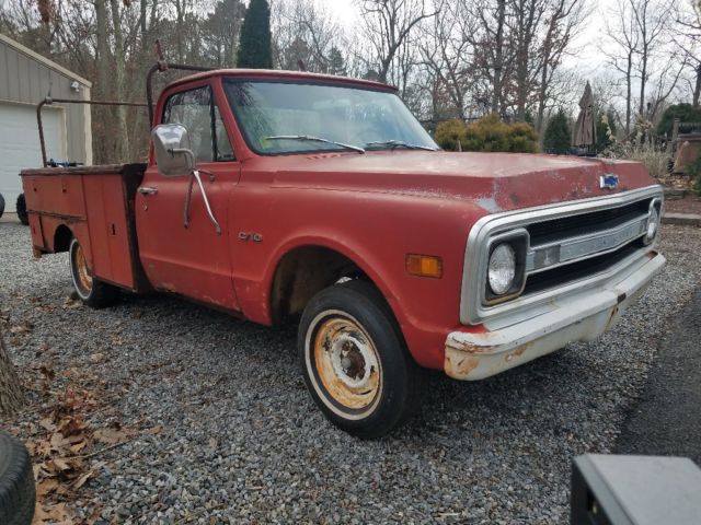 1970 c10 ls engine 22in rims utility body service truck rat rod patina barn find 1970 Chevrolet C-10