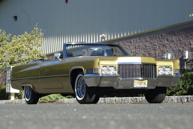 1970 Cadillac DeVille Convertible Collector Quality Car MUST SEE Byzantine Gold 1970 Cadillac DeVille Base Convertible 2-Door