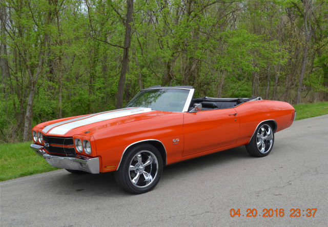 1970 CHEVELE SS 396 CONVERTIBLE HIGH QUALITY COMPLETE RESTORATION HUGGER ORANGE 1970 Chevrolet Chevelle SUPER SPORT SS