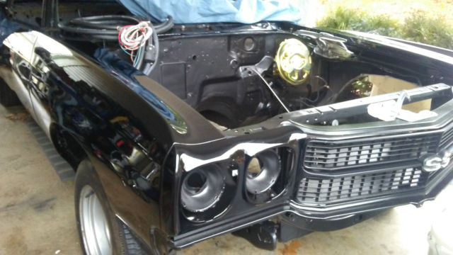 1970 CHEVELLE SS BLACK ON BLACK BB 4SPEED SOLID PROJECT VINTAGE HEAT /AIR !! 1970 Chevrolet Chevelle