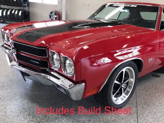1970 Chevrolet Chevelle SS 396 Documented & Only 1870 Miles on Restoration 1970 Chevrolet Chevelle SS