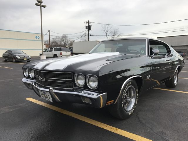 1970 Chevrolet Chevelle Super Sport SS Black on Black wbuild sheet NORESERVE 1970 Chevrolet Chevelle Super Sport