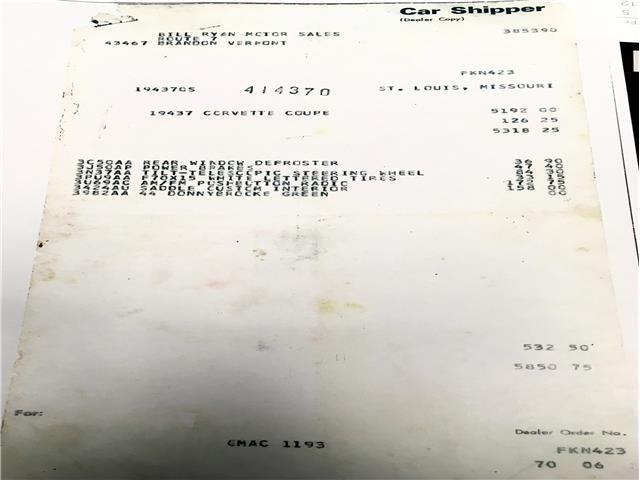 1970 Chevrolet Corvette Coupe Completely Restored w/2 Full Binders of Docs - photo 6