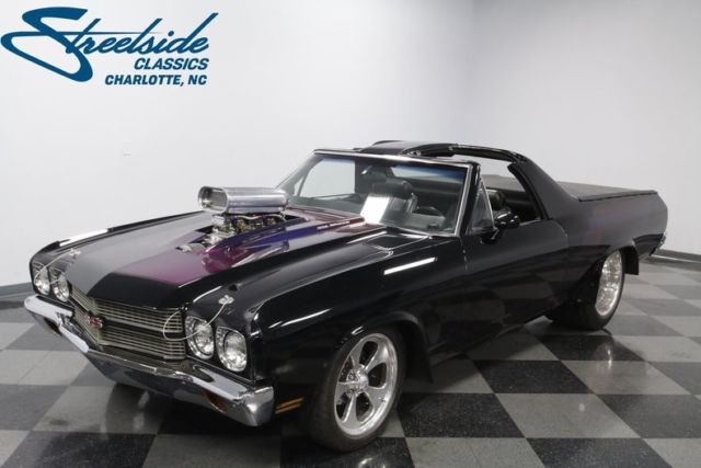 1970 Chevrolet El Camino SS 2379 Miles Black Convertible 396 V8 3 speed turbo hy 1970 Chevrolet El Camino SS