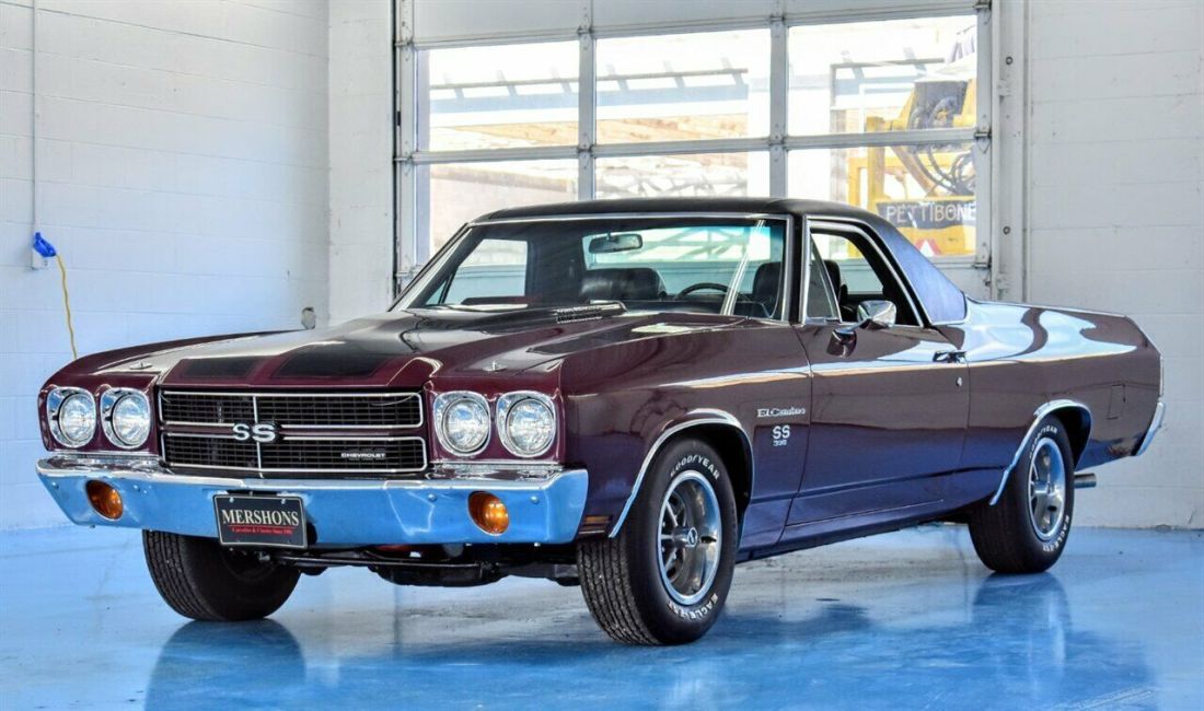 1970 Chevrolet El Camino SS396 4 Speed BLACK CHERRY on BLACK 1970 Chevrolet El Camino SS396