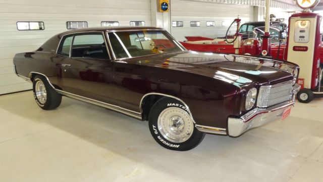 1970 Chevrolet Monte Carlo 17153 Miles Black Cherry 2 Door Hard Top 350 Automat 1970 Chevrolet Monte Carlo --