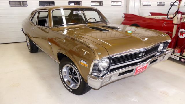 1970 Chevrolet Nova SS 22436 Miles Autumn Gold 2 Door Hard Top 396 Manual 4-Spee 1970 Chevrolet Nova SS