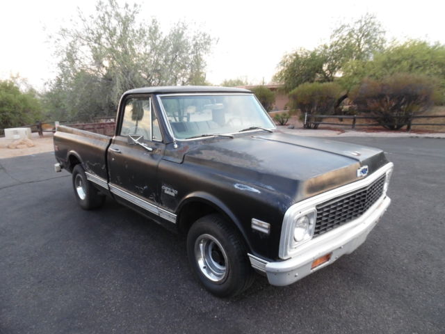1970 Chevrolet C-10 SB CST - Rare - Factory 396,AT,AC- Factory Black - photo 2