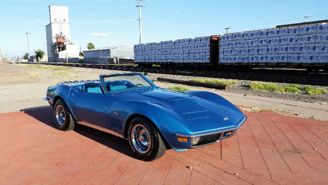 1970 Corvette Corvertible 454 (390 hp) 4 speed Mulsanne blue "NO RESERVE" 1970 Chevrolet Corvette 2-door convertible