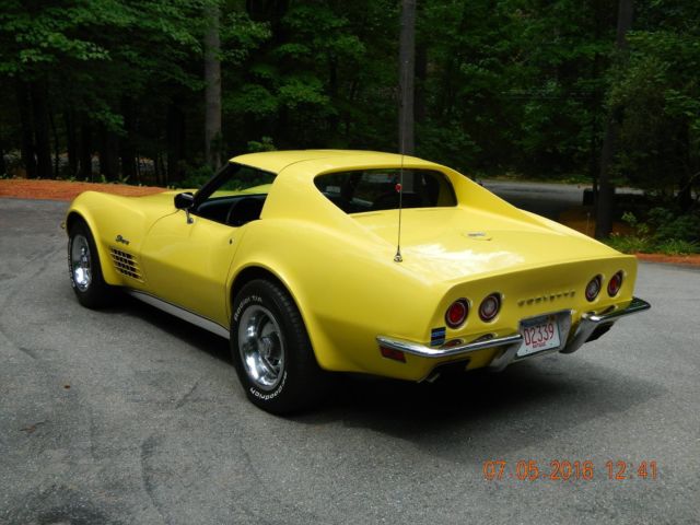 1970 Corvette Stingray Coupe, Daytona Yellow, 58,785 original miles,stk/matching 1970 Chevrolet Corvette