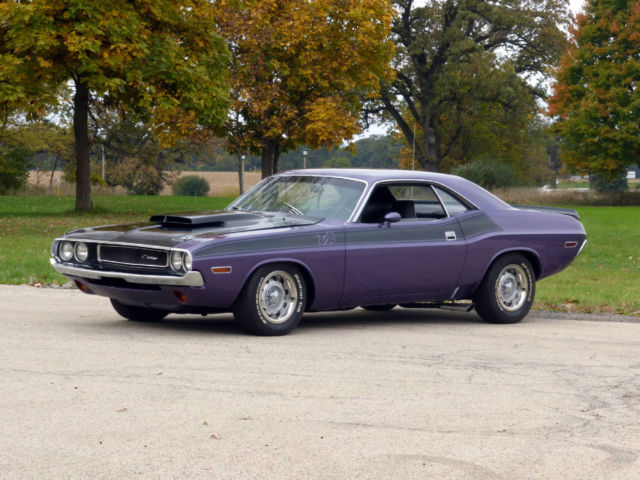 1970 Dodge Challenger T/A 340 Six-Pack Plum Crazy Purple Pistol Grip 4 Speed 1970 Dodge Challenger T/A