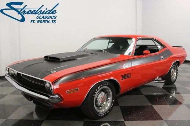 1970 Dodge Challenger T/A Six-Pack 56925 Miles Bright Red Coupe 340 V8 3 Speed A 1970 Dodge Challenger T/A Six-Pack