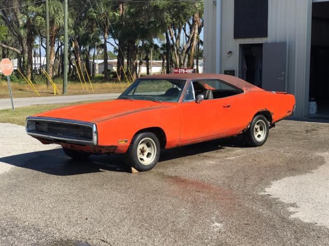 1970 Dodge Charger 500 HEMI ORANGE Big Block 4 Barrel 383 4 Speed Hurst Pistol 1970 Dodge Charger