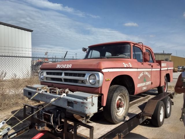1970 DODGE W200 CREW CAB 4X4 BIG BLOCK RESCUE UNIT, 1 0F 914 CREW CABS BUILT!!!! 1970 Dodge Other Pickups BASE