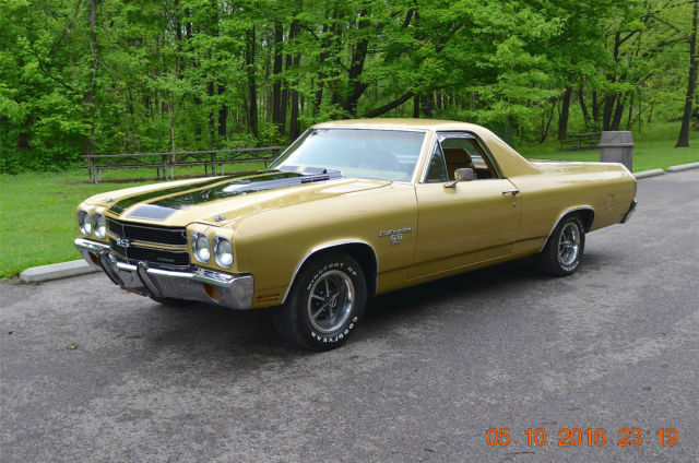 1970 EL CAMINO SS 396 5SPD SOLID CALIFORNIA CAR BEAUTIFUL CHAMPAGNE GOLD NICE 1970 Chevrolet El Camino SUPER SPORT SS