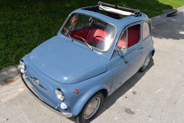 1970 Fiat 500L 500 classic similar to 600 jolly austin mini mg mga triumph gt 1970 Fiat 500 RAGTOP Rare Color Combo SEE VIDEO!!!