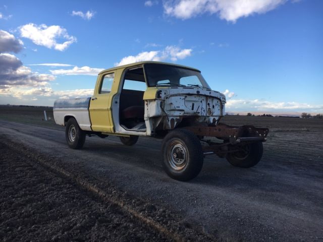 1970 Ford F250 Crew Cab 4x4 Short Bed Project Truck Crewcab F-250 67-72 71 70 69 1970 Ford F-250