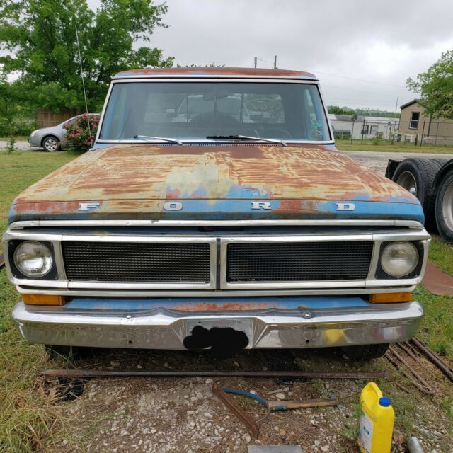 1970 Ford F250 Sport Custom 390 Engine Light Blue Bench Seat Gasoline Vintag 1970 Ford F-250 Sport Custom