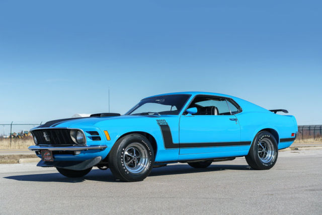1970 Ford Mustang Boss 302 Numbers Matching Correct Grabber Blue 1970 Ford Mustang Boss 302