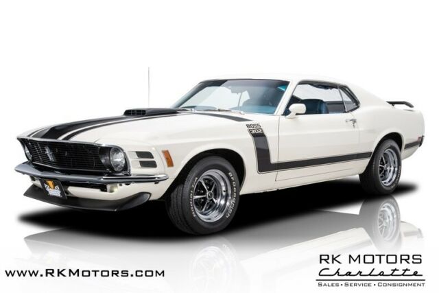 1970 Ford Mustang Boss 302 White Fastback Boss 302 V8 4 Speed Manual 1970 Ford Mustang Boss 302