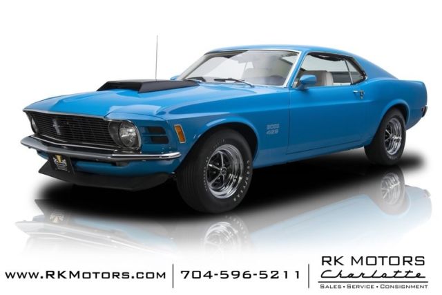 1970 Ford Mustang Boss 429 Grabber Blue Fastback Boss 429 V8 4 Speed Manual 1970 Ford Mustang Boss 429