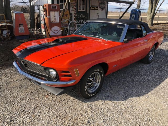 1970 Ford Mustang Convertible calypso coral 302 A/T new top and interior Sharp 1970 Ford Mustang