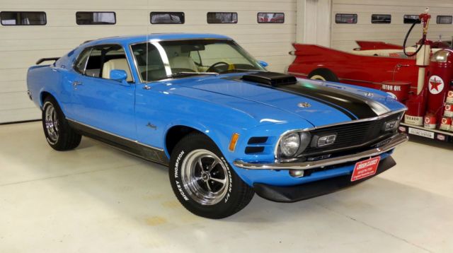 1970 Ford Mustang Mach 1 94087 Miles Grabber Blue 2 Door Hard Top 351 Manual 4-S 1970 Ford Mustang Mach 1