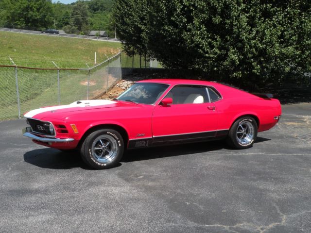 1970 Ford Mustang Mach 1 Fastback, Viper Red, White Int, Frame off Restoration 1970 Ford Mustang Mach 1 Fastback