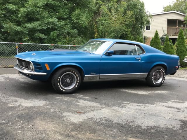 1970 Ford Mustang Mach 1 Survivor H Code 351 Bright Blue Basically All Original! 1970 Ford Mustang