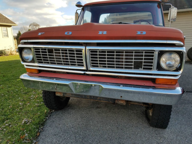 1970 ford pickup 4x4, f250 high boy custom,fire truck, ford 360, stepside pickup 1970 Ford F-250