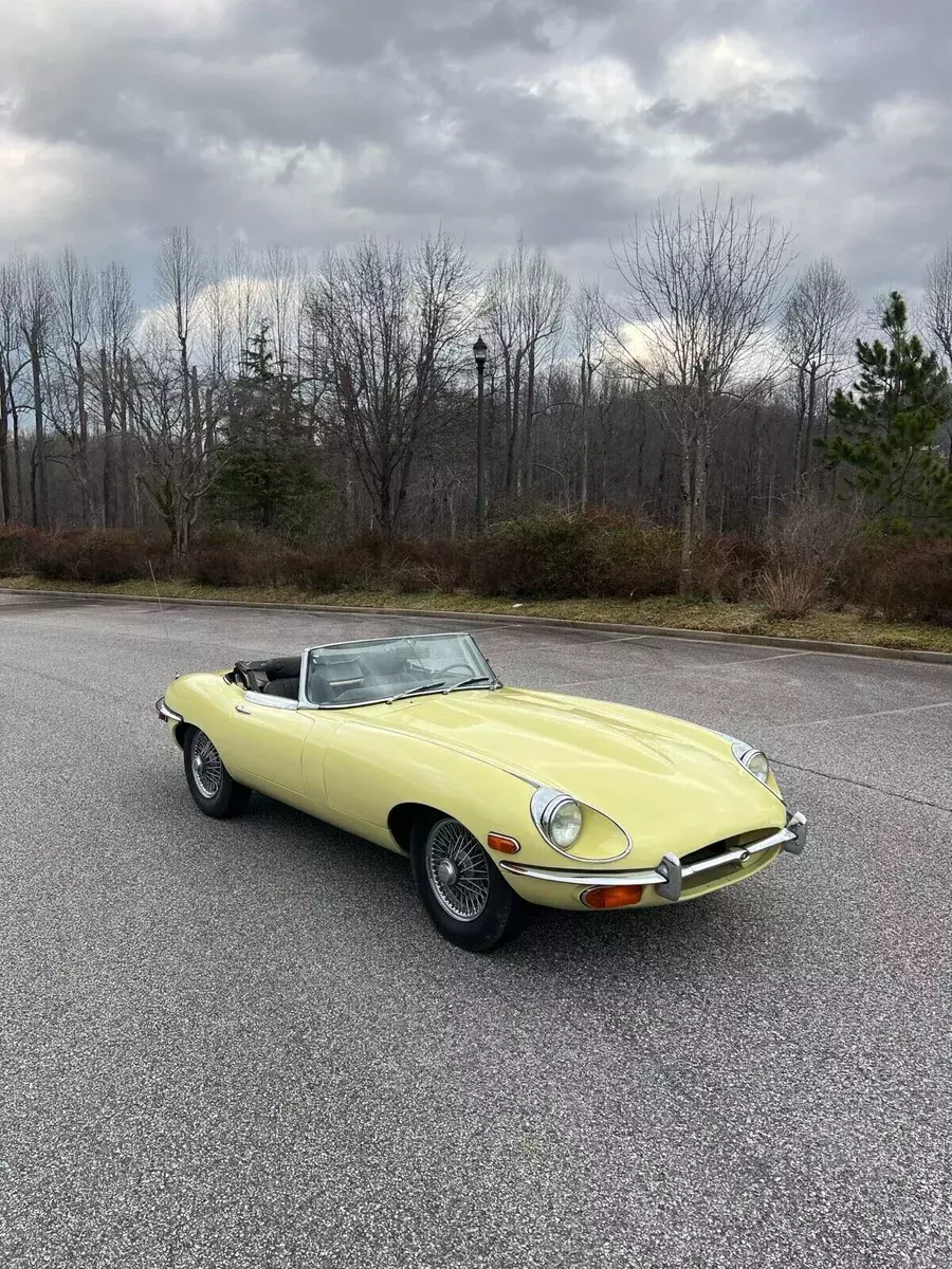 1970 Jaguar E Type 4.2 Yellow roadster 1970 Jaguar E Type 4.2 roadster