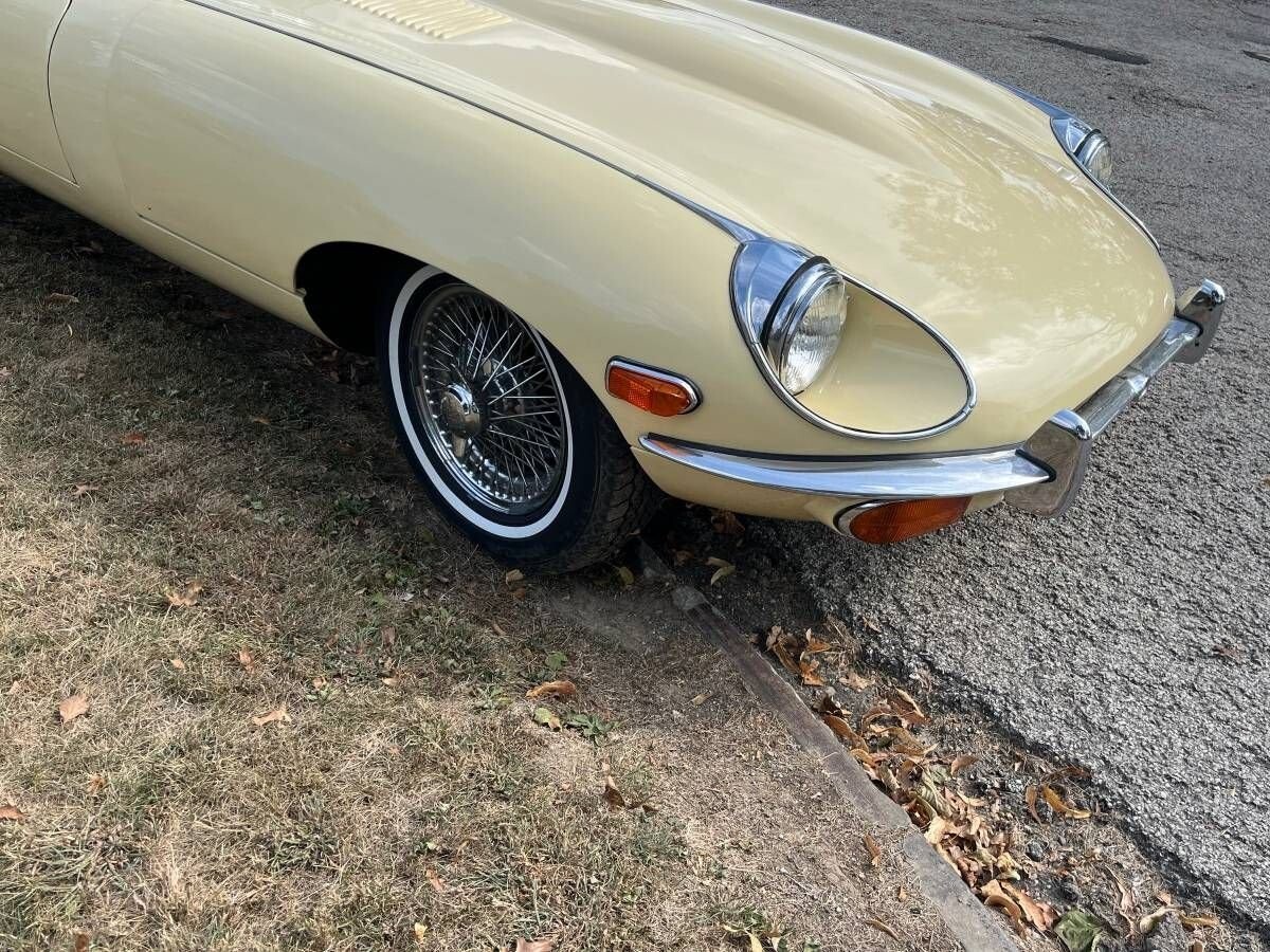 1970 Jaguar XKE Jaguar XKE Convertible, Unrestored, Yellow/Tan - photo 3