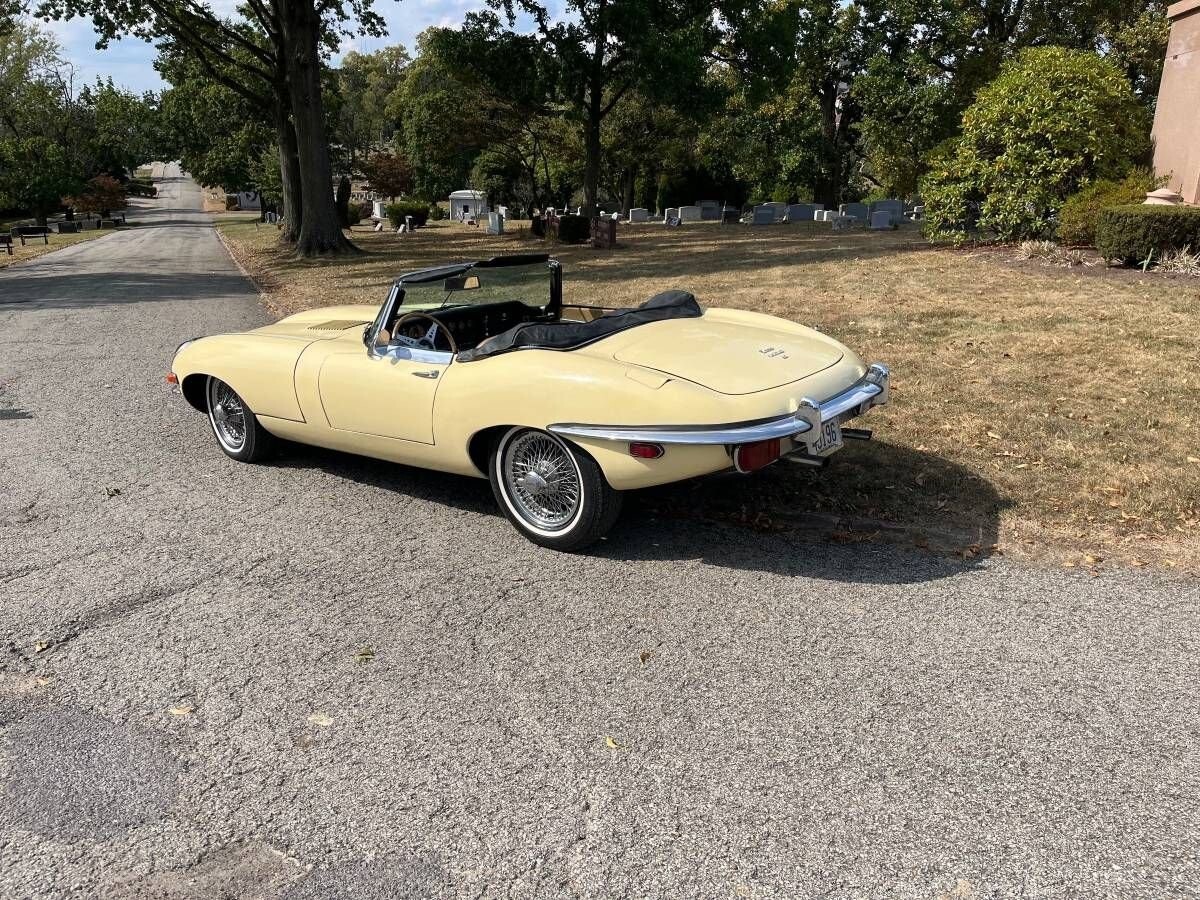 1970 Jaguar XKE Jaguar XKE Convertible, Unrestored, Yellow/Tan - photo 5