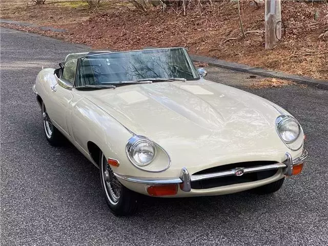 1970 Jaguar XKE Roadster English White 32,456 Miles 1970 Jaguar XKE Roadster