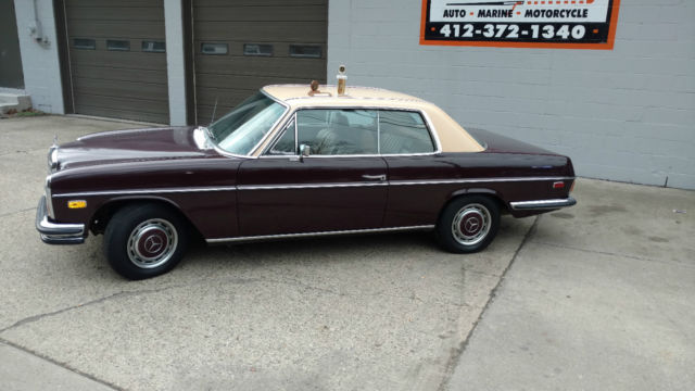 1970 Mercedes Benz 250c 2 Door Hardtop Dark Cherry with a Tan Top Barn Find 1970 Mercedes-Benz SL-Class 250c