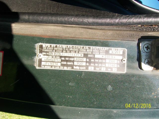 1970 Mercedes-Benz 200-Series 250C - photo 10