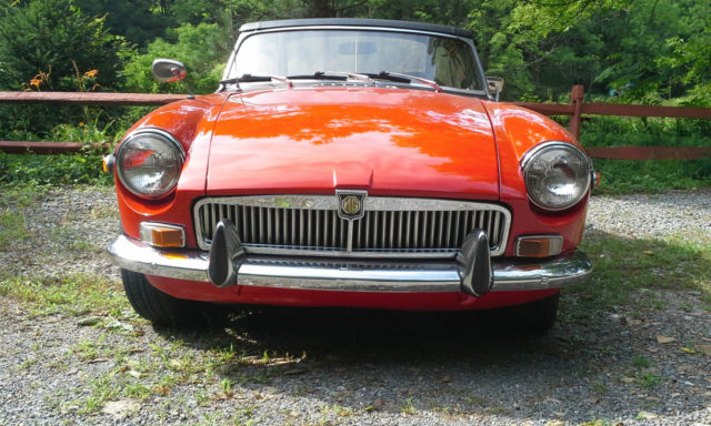 1970 MGB - Red with Black, Wire Knock-Offs 1970 MG MGB